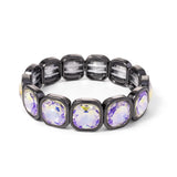 Gold Crystal Beaded Bohemian Elastic Bracelet for Women