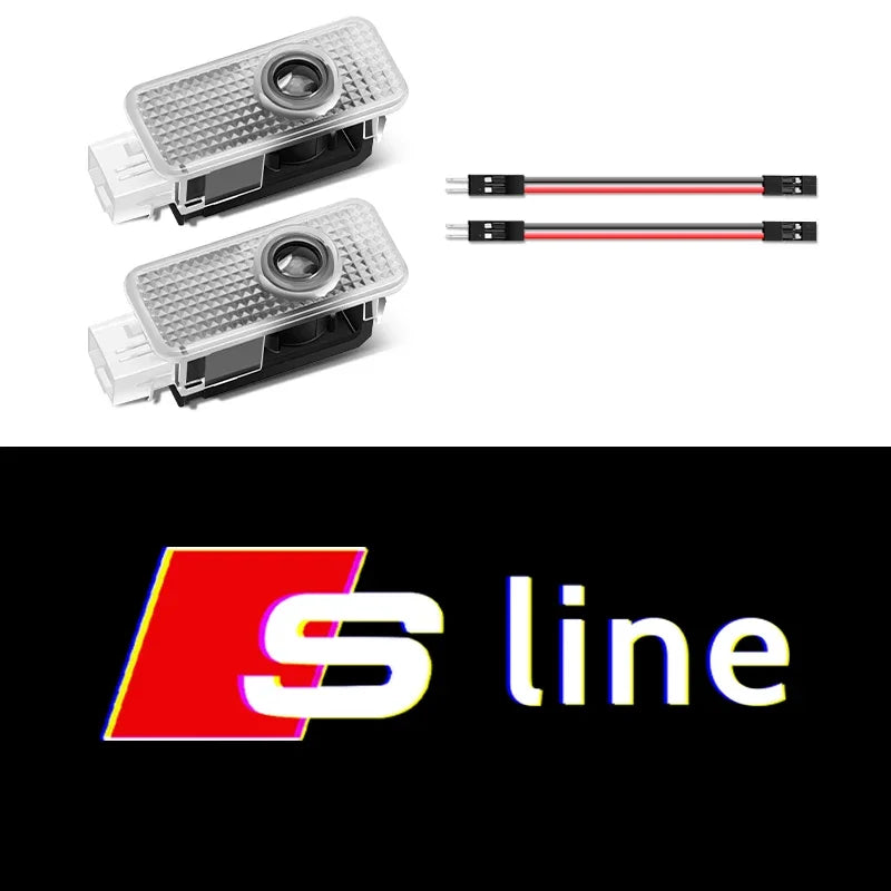 Audi LED Door Projector Lights - Custom Logo Welcome Lights for A1 A3 A4 A5 A6 Q3 Q5 Q7 Models