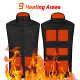 USB Heated Vest for Men & Women - 3-Temperature Electric Jacket for Outdoor Sports & Winter Warmth