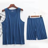 Men’s Ultra-Thin Sleeveless Pajama Set – Breathable, Quick-Dry Sleepwear