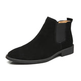 Men’s Chelsea Boots – Comfortable Slip-On Cow Suede Boots with Rubber Outsole for All-Day Wear