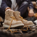 Men's Suede Leather Ankle Boots – Vintage Winter Combat Shoes with Anti-Slip Sole