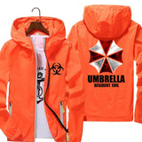 Men's Umbrella Corp Windbreaker – Reflective Pilot Jacket with Hood