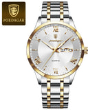 Men's Luxury Stainless Steel Watch – Waterproof, Luminous, Date & Week Display