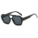 Vintage Square Sunglasses – Thick Frame Double Bridge UV400 Eyewear for Women & Men