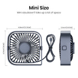 TOPK USB Mini Desk Fan – Ultra-Quiet, 3-Speed Personal Cooling Fan for Home, Office & Travel