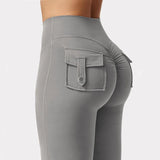 High-Waisted Wide Leg Yoga Pants – Naked Feeling Compression with Pockets