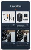 Portable Wireless Car Air Pump with Digital Display & Multi-Mode Inflation
