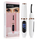 Rechargeable Heated Eyelash Curler with 3 Temperature Settings & USB Charging