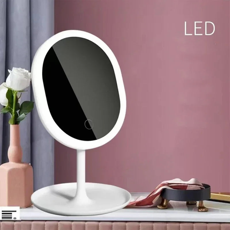 5X Magnifying LED Makeup Mirror – Adjustable Tricolor Light Vanity Mirror with Stand