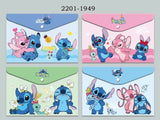 Stitch Transparent Document Bags - A4 Size School Supply Organizers for Kids