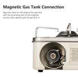 2800W Portable Gas Camping Stove - High-Power Outdoor Burner with Magnetic Connection