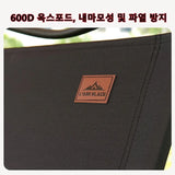 Foldable Carbon Steel Camping Chair with Oxford Fabric and Wooden Armrests