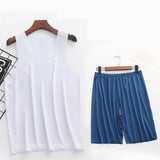 Men’s Ultra-Thin Sleeveless Pajama Set – Breathable, Quick-Dry Sleepwear