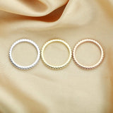 Rose Gold Eternity Ring – 925 Sterling Silver Stackable Band