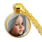 Collar con colgante de cristal con foto personalizado: recuerdo personalizado