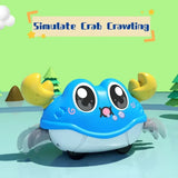 Interactive Crawling Crab Toy for Toddlers – Sensory Tummy Time Baby Toy with Double Pull-Back Movement