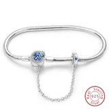 925 Sterling Silver Charm Bracelet for Women – Heart, Star, Moon & More