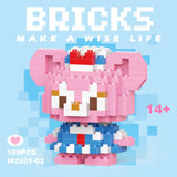 Disney & Sanrio Character Building Blocks Set - 108 Style Stitch & Hello Kitty Collection