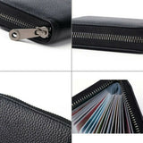 RFID Blocking Leather Wallet – Stylish Credit Card Holder with 20 Slots for Men