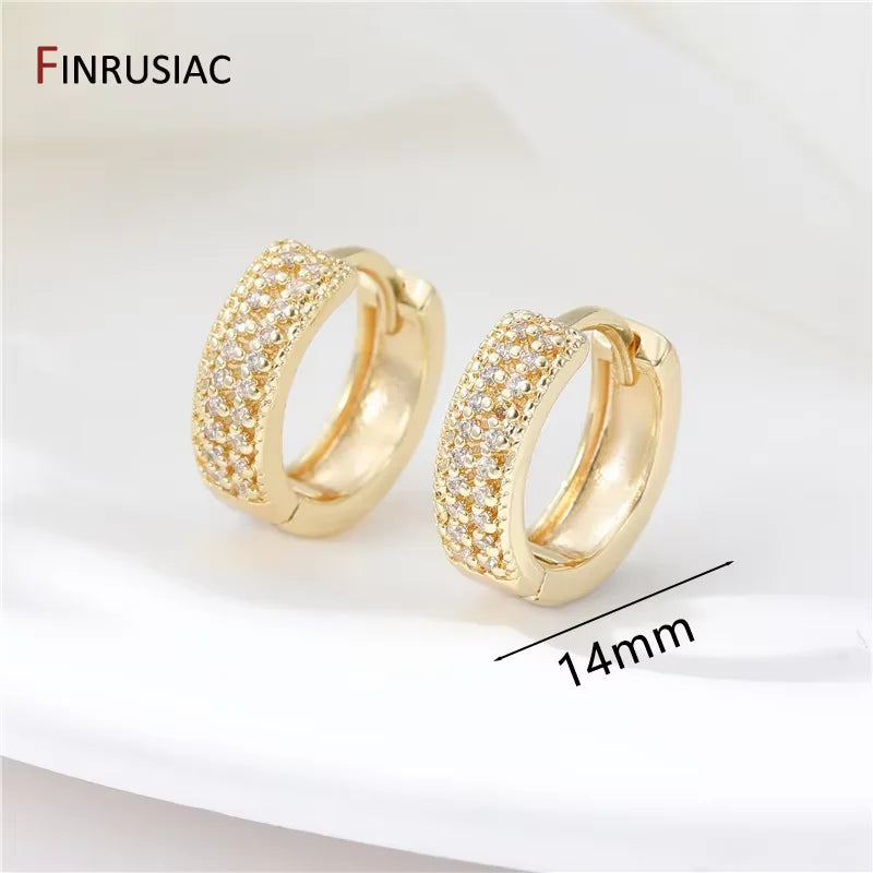 Trendy Gold Plated Hoop Earrings for Women – Classic Round Circle Design