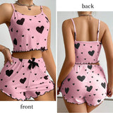 Women's Summer Pajama Set - Sleeveless Tank Top & Shorts Sleepwear