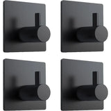 Ganchos de pared adhesivos de acero inoxidable: toalleros multiusos para baño y cocina (juego de 4) 