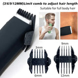 Professional Rechargeable Body & Beard Trimmer for Men – Waterproof Electric Shaver with Ceramic Blades