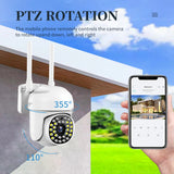 5MP Outdoor PTZ Security Camera with Motion Detection and Two-Way Audio