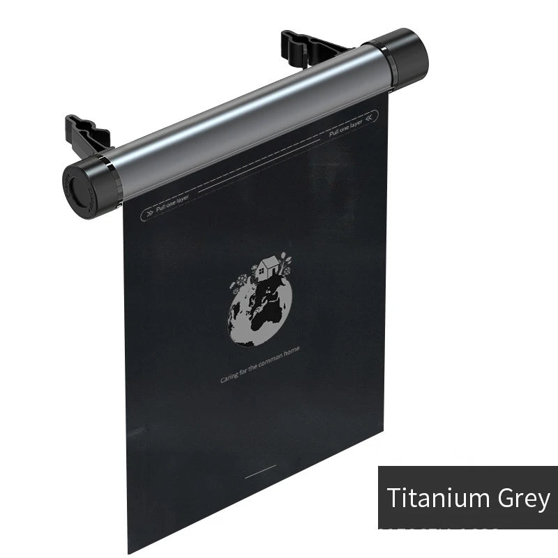 Metal Roller Car Trash Can – Auto Organizer with Phone Holder & Storage Bag