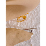 Chic Stainless Steel Minimalist Gold Ring – Stylish and Waterproof Jewelry for Women