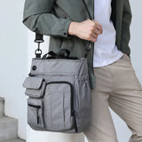 Men’s Oxford Business Laptop Satchel – Soft Zipper Shoulder Bag for Work & Travel