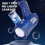 Space-Themed Automatic Bubble Gun - Outdoor Bubble Machine for Kids & Teens