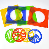 Rainbow Spiral Art Stencils - Creative Drawing Templates for Kids & DIY Crafts