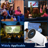 Proyector Android 4K con WiFi6 dual, brillo de 260 ANSI, cine en casa 1080P y proyección al aire libre, BT5.0