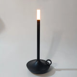 Lámpara de mesa LED táctil moderna: lámpara de aluminio blanca regulable y ajustable para dormitorio, 5 V CC