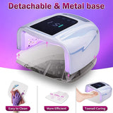 Rechargeable Cordless UV LED Nail Lamp – 96W Fast-Drying Gel Nail Dryer with Mirror Base