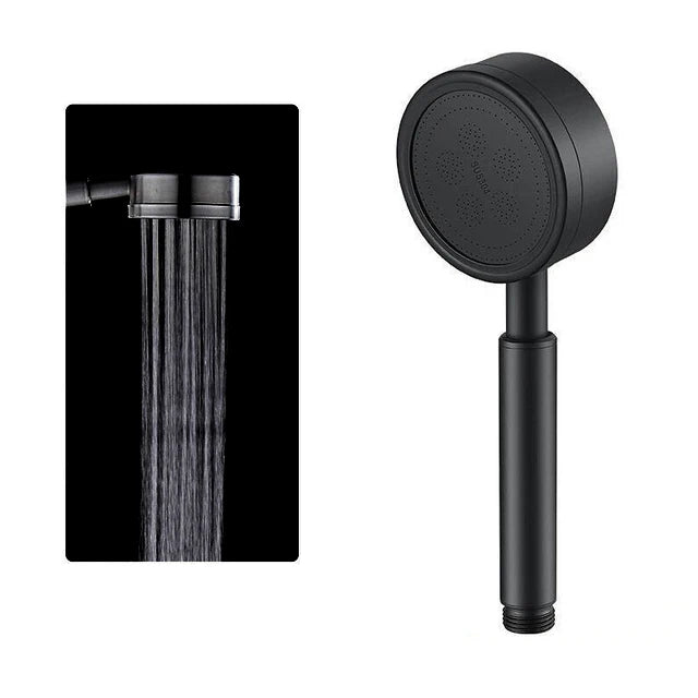 Brushed Stainless Steel Handheld Shower Head – High-Pressure, Water-Saving Rain Shower with Filter