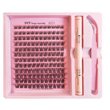 DIY Lash Extension Kit with 200 Natural Cluster Lashes