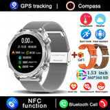 2025 AMOLED Smart Watch with Bluetooth Calling - GPS, NFC & Health Monitoring