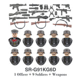 WW2 Military Building Blocks Set - Army Soldier & Motorcycle Model Kit