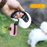 Portable Dog Poop Bag Dispenser – Mesh Fabric Waste Bag Holder for Pet Owners on the Go