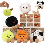 Sports Plush Ball Set - Adorable Stuffed Football, Basketball & Baseball Pillow Toys