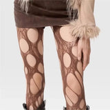 High-Waist Sexy Fishnet Stockings for Women – One Size, Stretchable Mesh Tights