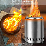 Portable Smokeless Tabletop Fire Pit – Stainless Steel Mini Stove for Indoor & Outdoor Use