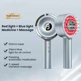 Laser Hair Growth Comb with Red & Blue Light Therapy - Scalp Massager for Thicker Hair