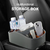 Universal Car Armrest Storage Box – PU Leather Center Console Organizer with Tissue Holder
