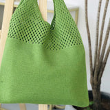 Crochet Shoulder Bag – Stylish Hollow Weaving Tote for Women