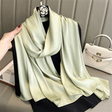 Elegant Silk Scarf – Luxury Solid Color Shawl & Pashmina for Women