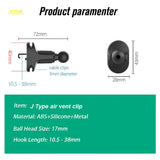 Soporte universal para teléfono con clip para ventilación de coche, con cabezal esférico de 17 mm